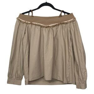 Moka Tan Off The Shoulder Blouse Approx Small